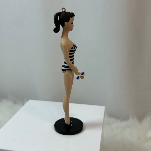 1995 Edition Brunette Debut 1959‎ Barbie Ornament K.O.C.C. Striped Swimsuit - Picture 3 of 6